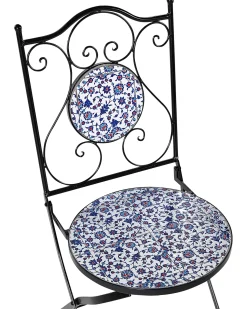 Best Beliani CAMPRENA Metallo Nero Bianco Blu Nero