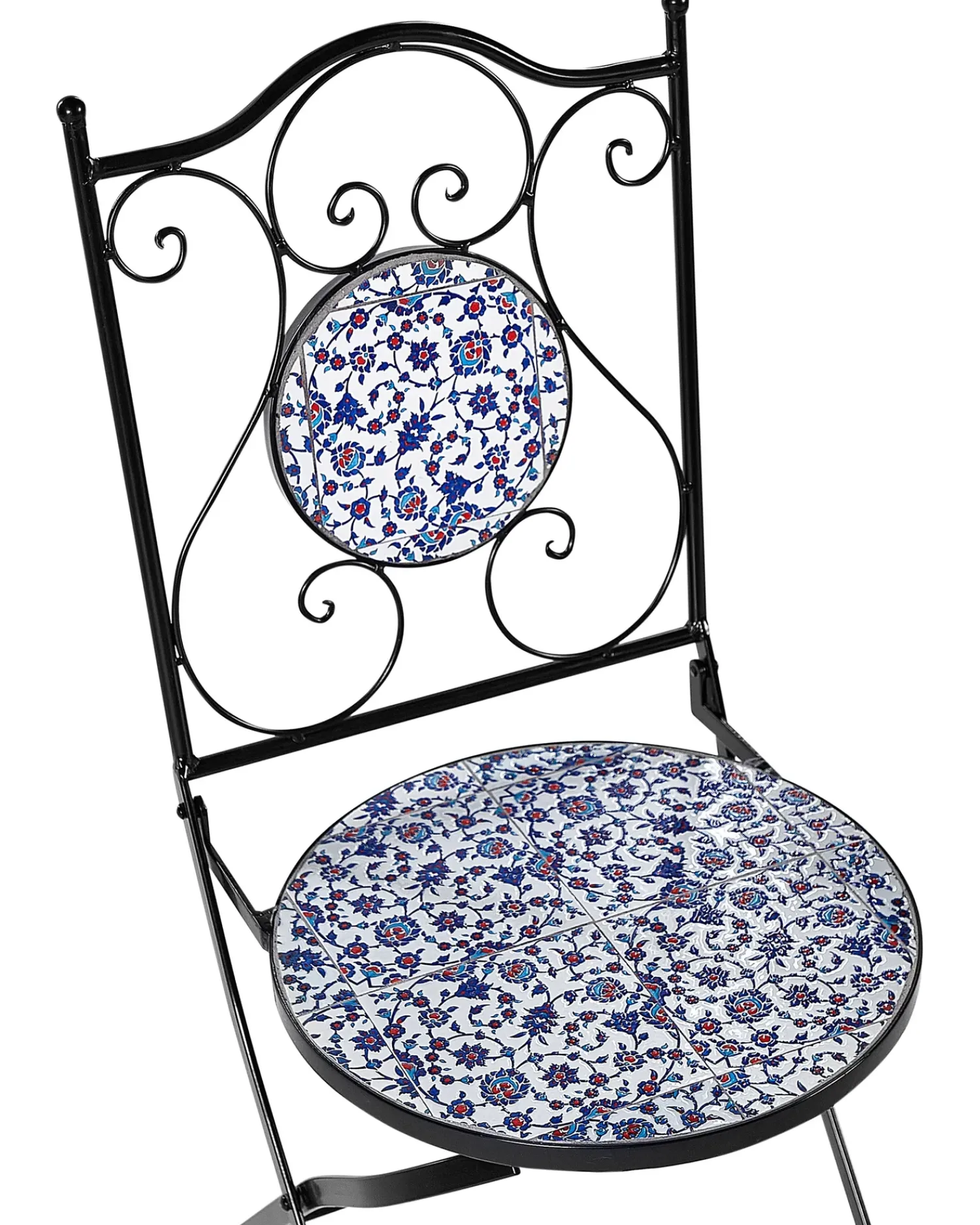 Best Beliani CAMPRENA Metallo Nero Bianco Blu Nero