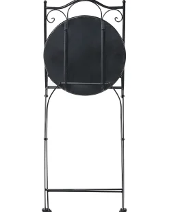 Beliani CARONA Pieghevole Metallo Nero Bianco Nero