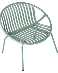 Clearance Beliani Set di 2 sedie da giardino CASPERIA con poggiapiedi Verde