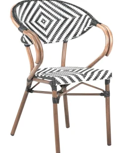 Clearance Beliani CASPRI Rattan sintetico (PE) Nero/Bianco Bianco Marrone Nero