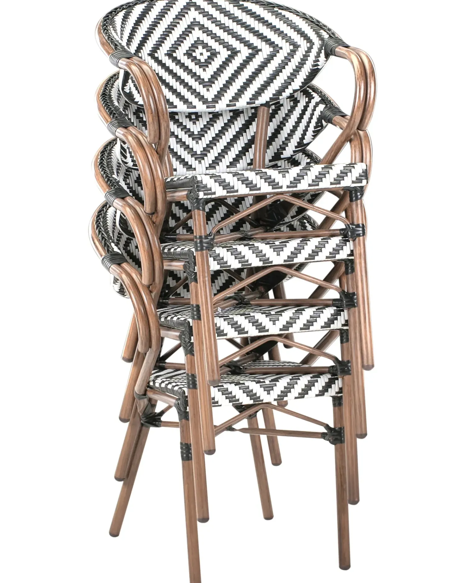 Clearance Beliani CASPRI Rattan sintetico (PE) Nero/Bianco Bianco Marrone Nero