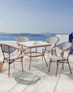 Clearance Beliani CASPRI Rattan sintetico (PE) Nero/Bianco Bianco Marrone Nero