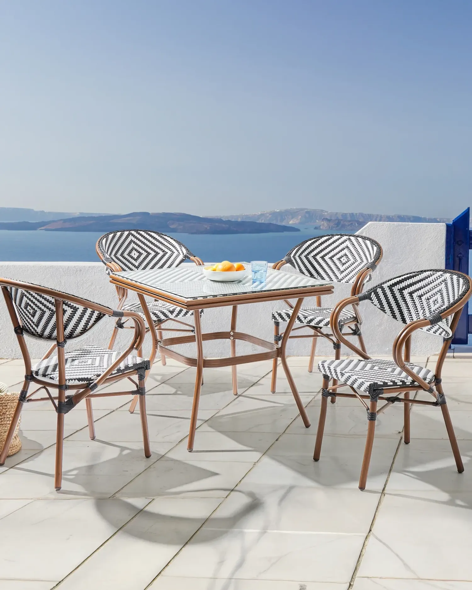 Clearance Beliani CASPRI Rattan sintetico (PE) Nero/Bianco Bianco Marrone Nero