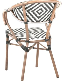 Clearance Beliani CASPRI Rattan sintetico (PE) Nero/Bianco Bianco Marrone Nero