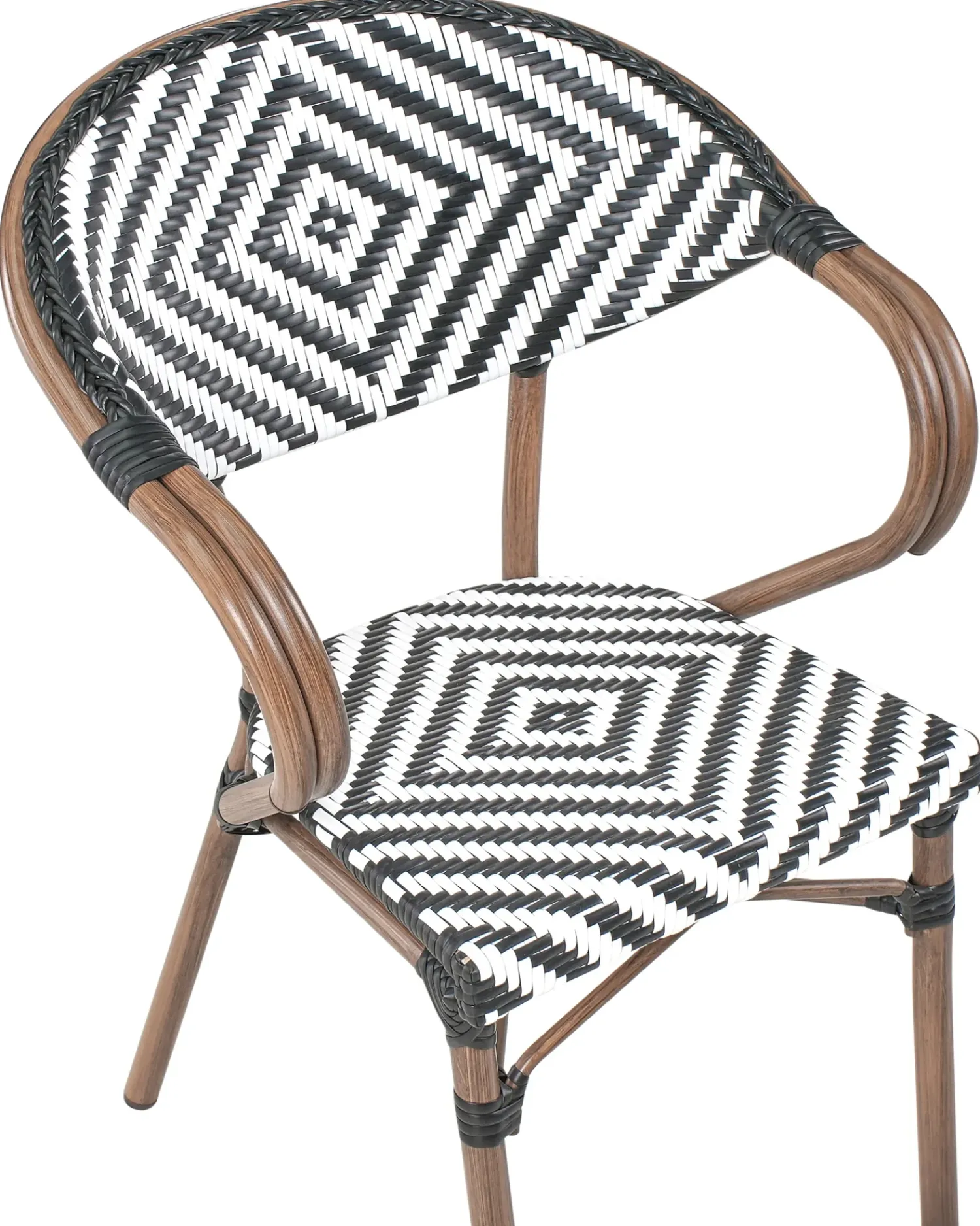Clearance Beliani CASPRI Rattan sintetico (PE) Nero/Bianco Bianco Marrone Nero