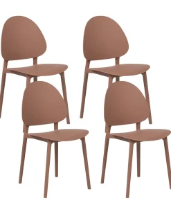 Hot Beliani Set di 4 sedie da giardino CEARA Marrone