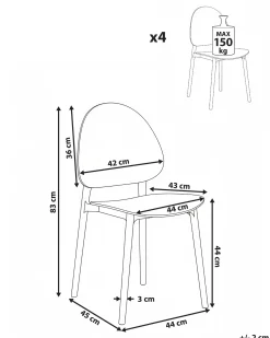 Sale Beliani Set di 4 sedie da giardino CEARA Beige