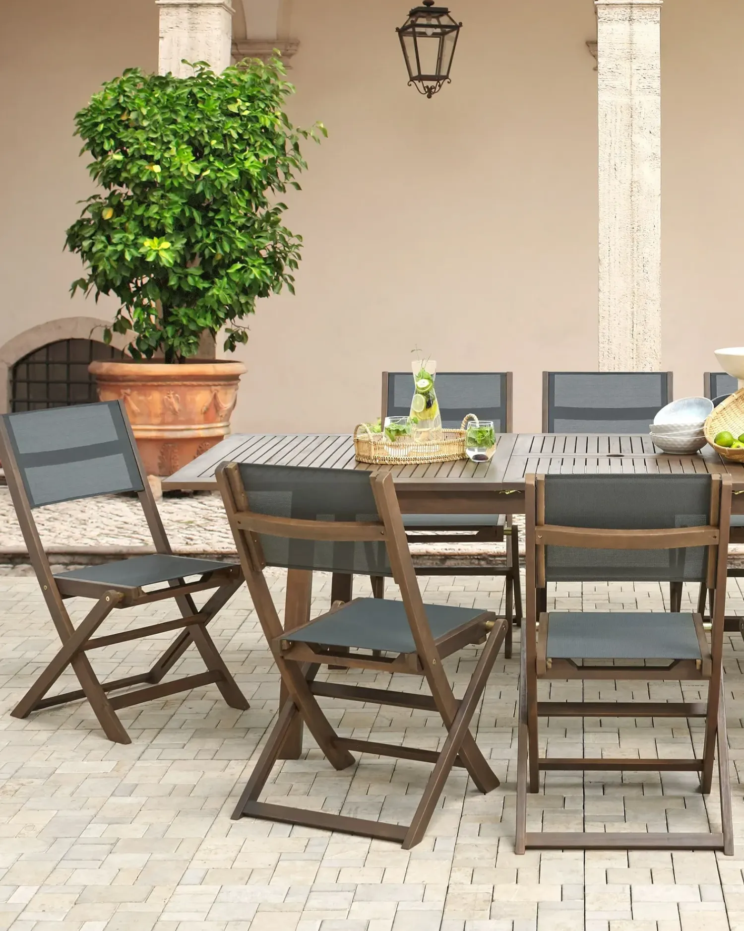 Discount Beliani CESANA Legno d'acacia Marrone scuro Marrone Grigio