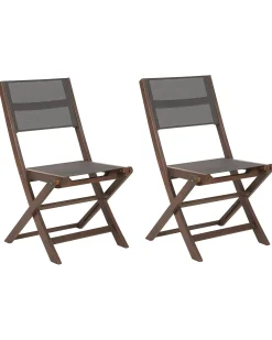 Discount Beliani CESANA Legno d'acacia Marrone scuro Marrone Grigio