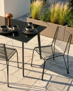 Outlet Beliani Set di 2 sedie da giardino CHIEVE Metallo Nero