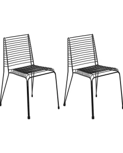 Outlet Beliani Set di 2 sedie da giardino CHIEVE Metallo Nero