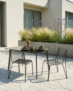 Outlet Beliani Set di 2 sedie da giardino CHIEVE Metallo Nero