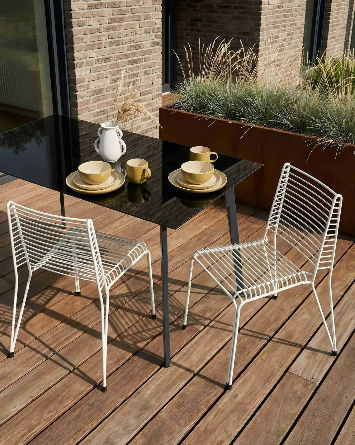 Online Beliani Set di 2 sedie da giardino CHIEVE Metallo Bianco