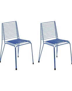 Sale Beliani Set di 2 sedie da giardino CHIEVE Metallo Blu