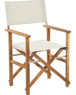 Discount Beliani Set di 2 sedie da giardino CINE Legno d'acacia Bianco sporco Bianco Marrone