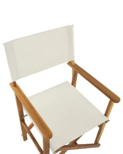 Discount Beliani Set di 2 sedie da giardino CINE Legno d'acacia Bianco sporco Bianco Marrone