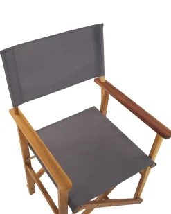 Best Beliani Set di 2 sedie da giardino CINE Legno d'acacia Grigio Marrone Grigio