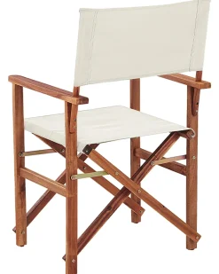 Beliani Set di 2 sedie da giardino CINE Legno d'acacia Verde chiaro Bianco Marrone Verde