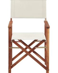 Best Beliani Set di 2 sedie da giardino CINE Legno d'acacia Multicolore Arancione Marrone Verde Multicolore