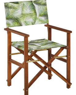 Hot Beliani Set di 2 sedie da giardino CINE Legno d'acacia Verde chiaro Bianco Grigio Verde Marrone
