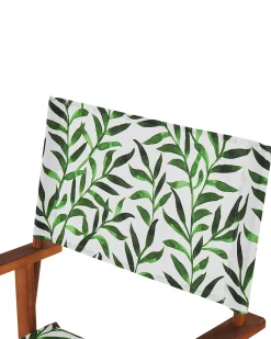 Discount Beliani Set di 2 sedie da giardino CINE Legno d'acacia Marrone scuro Verde Marrone