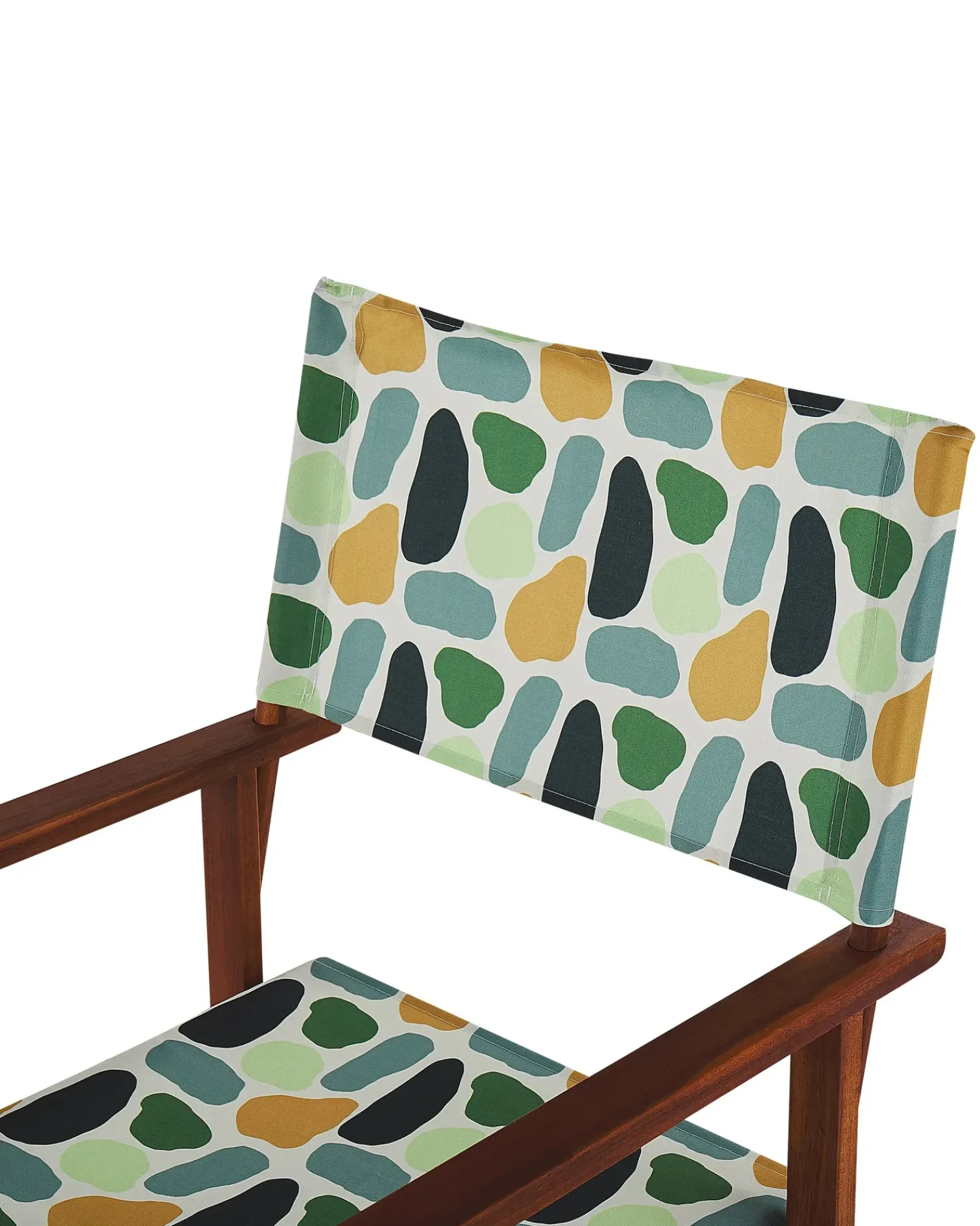Sale Beliani Set di 2 sedie da giardino CINE Legno d'acacia Multicolore Arancione Verde Verde Multicolore