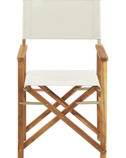 Best Beliani Set di 2 sedie da giardino CINE Legno d'acacia Verde scuro Bianco Marrone Verde