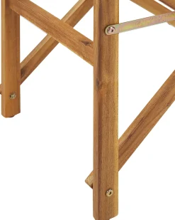 New Beliani Set di 2 sedie da giardino CINE Legno d'acacia Verde Bianco Rosso Verde Verde Multicolore