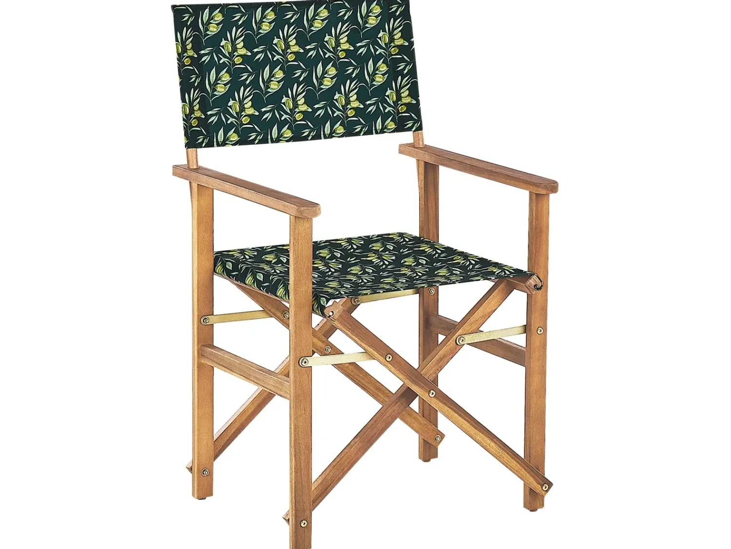 Best Beliani Set di 2 sedie da giardino CINE Legno d'acacia Verde scuro Verde Marrone