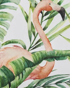 Outlet Beliani Set di 2 sedie da giardino CINE Legno d'acacia Rosa Bianco Verde Marrone