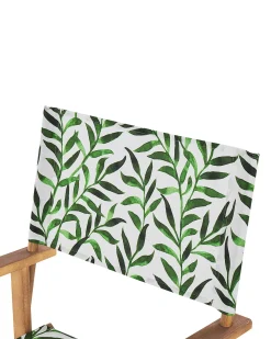 Beliani Set di 2 sedie da giardino CINE Legno d'acacia Grigio Verde Marrone