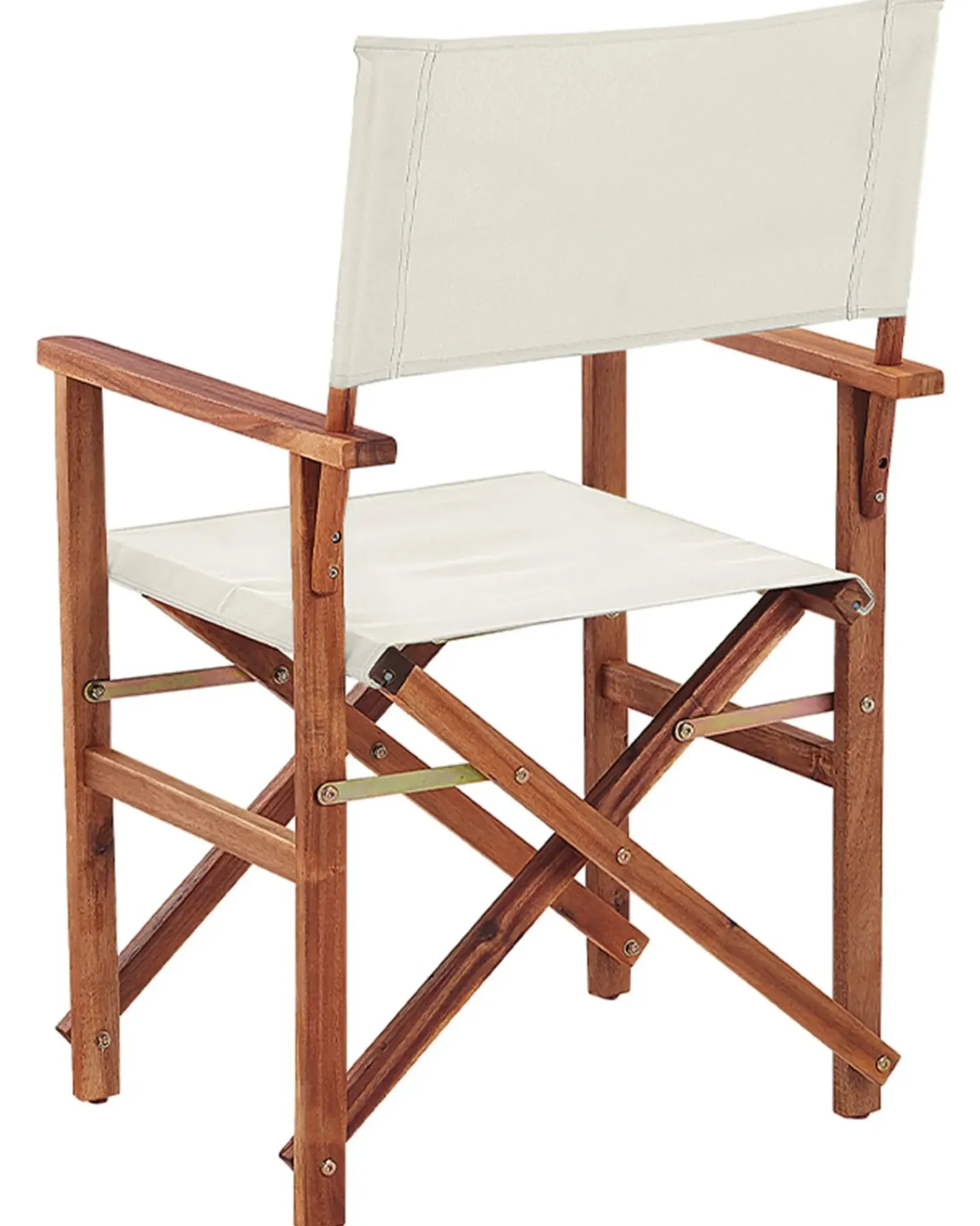 Hot Beliani Set di 2 sedie da giardino CINE Legno d'acacia Bianco sporco Bianco Marrone