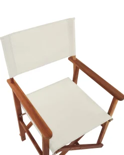 Hot Beliani Set di 2 sedie da giardino CINE Legno d'acacia Bianco sporco Bianco Marrone