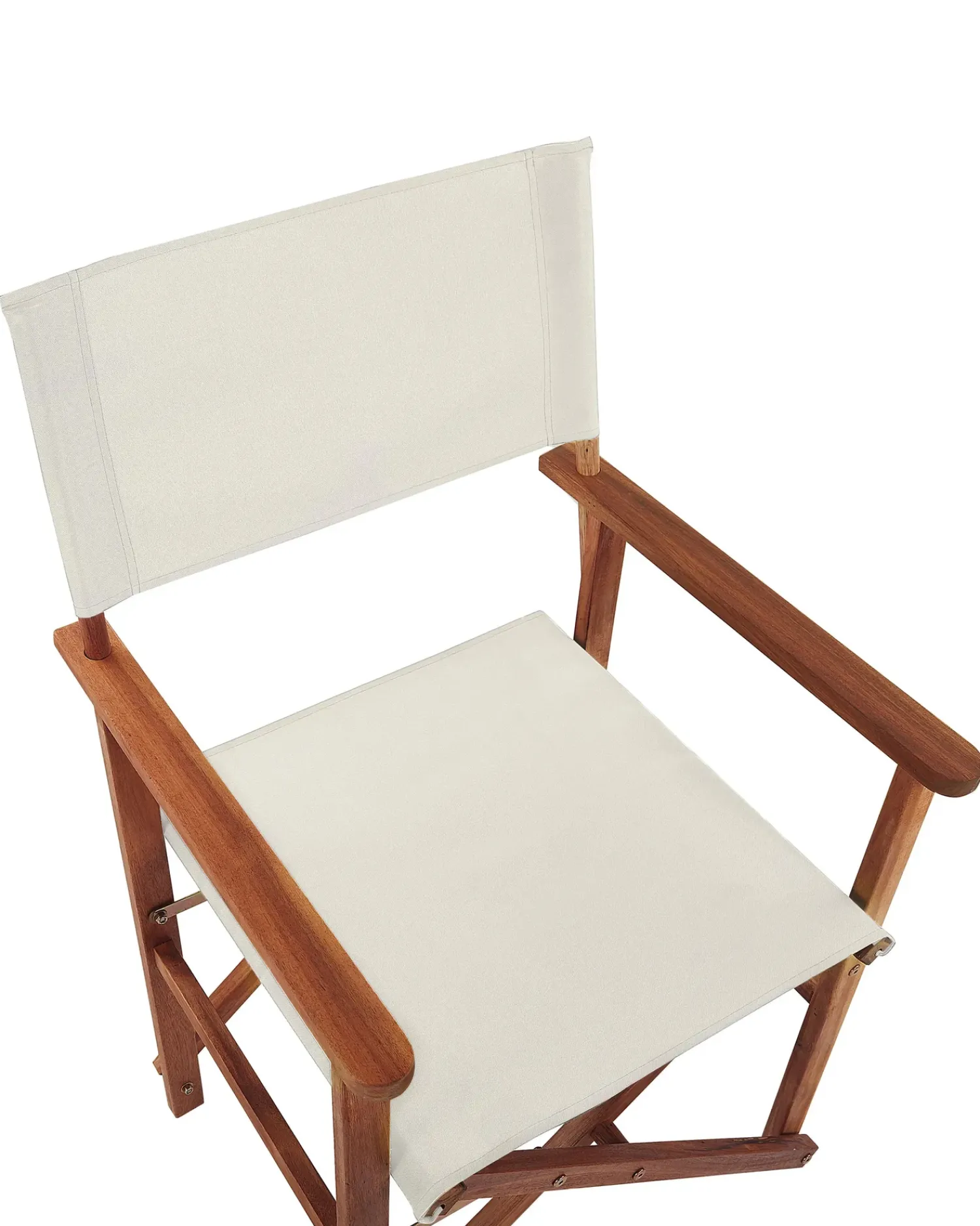 Hot Beliani Set di 2 sedie da giardino CINE Legno d'acacia Bianco sporco Bianco Marrone