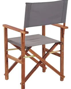 Discount Beliani Set di 2 sedie da giardino CINE Legno d'acacia Grigio Marrone Grigio