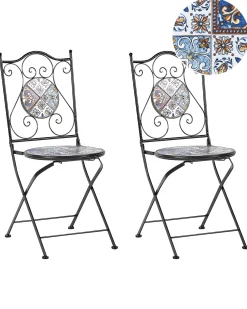 Best Beliani CIVITA Metallo Nero Blu Marrone Nero