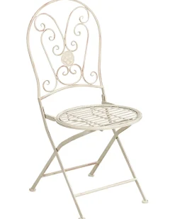 Outlet Beliani COGGIA Pieghevole Metallo chiaro Beige