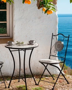 Best Beliani COMISO Pieghevole Metallo Nero/Bianco Bianco Nero
