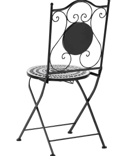 Best Beliani COMISO Pieghevole Metallo Nero/Bianco Bianco Nero