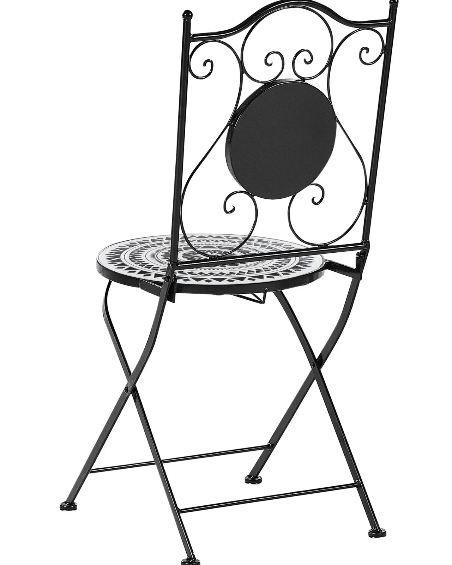 Best Beliani COMISO Pieghevole Metallo Nero/Bianco Bianco Nero