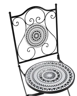 Best Beliani COMISO Pieghevole Metallo Nero/Bianco Bianco Nero
