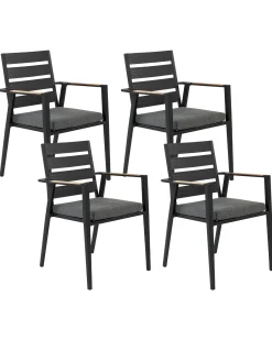 Hot Beliani TAVIANO Metallo Nero Grigio Marrone Nero