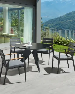 Hot Beliani TAVIANO Metallo Nero Grigio Marrone Nero