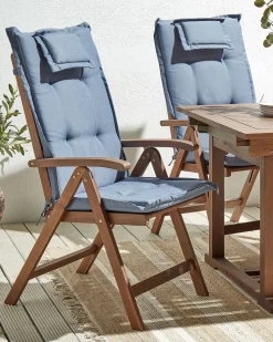 Outlet Beliani AMANTEA Legno d'acacia Blu Blu Marrone