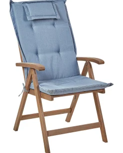 Outlet Beliani AMANTEA Legno d'acacia Blu Blu Marrone