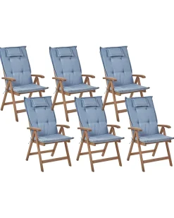 Best Beliani AMANTEA Legno d'acacia Blu Blu Marrone
