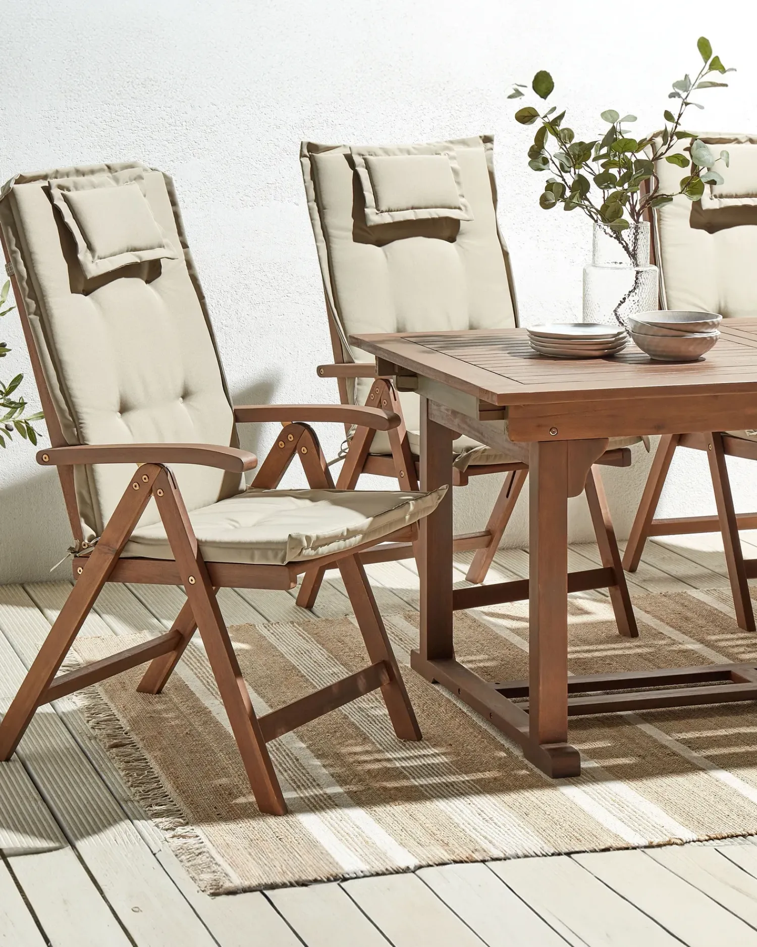 Sale Beliani AMANTEA Legno d'acacia Tortora Beige Marrone