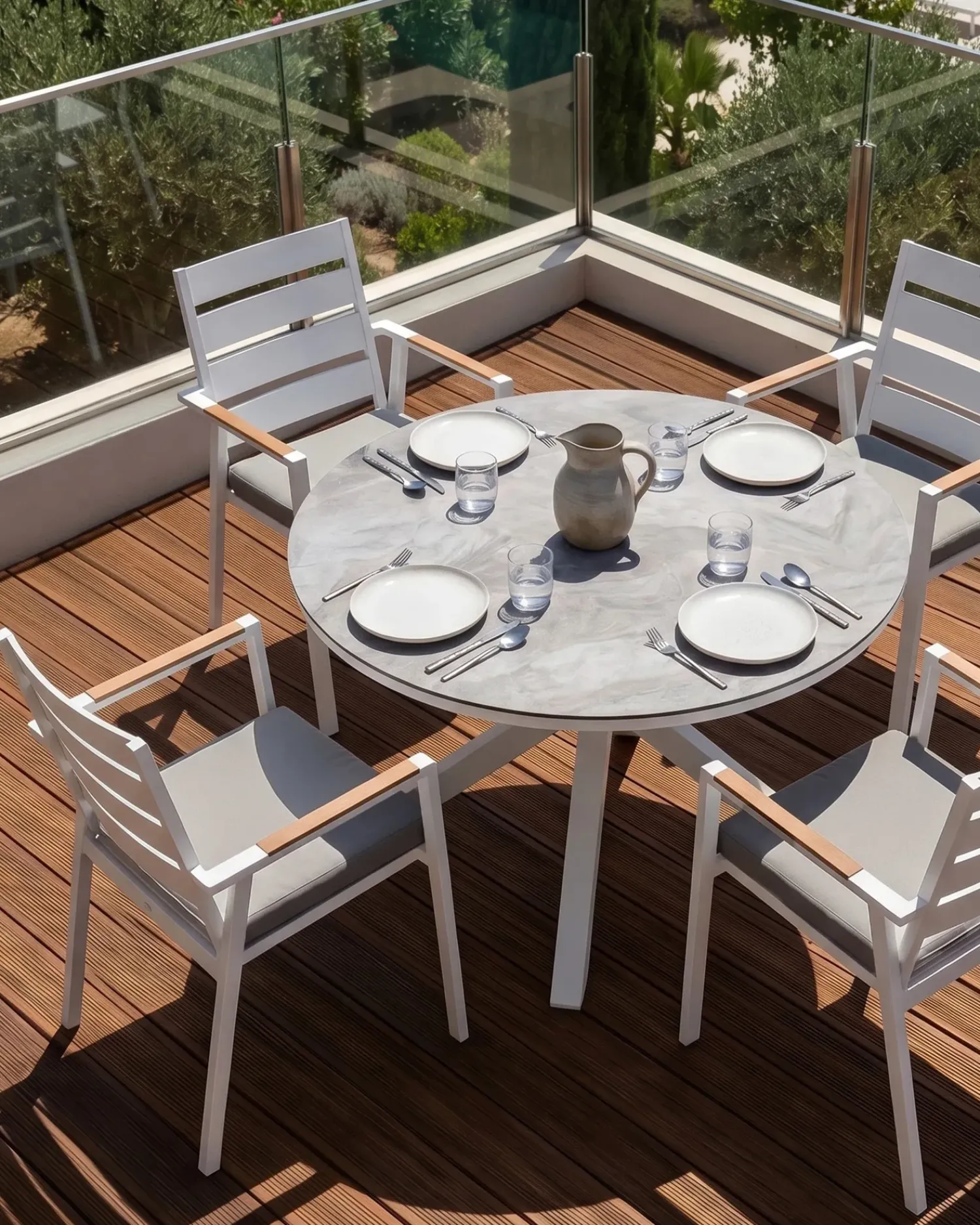 Outlet Beliani TAVIANO Metallo Grigio Bianco Marrone Grigio