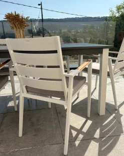 Outlet Beliani TAVIANO Metallo Grigio Bianco Marrone Grigio